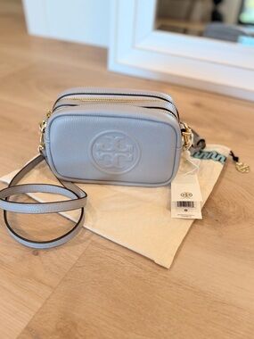 NEW Tory Burch Gray Perry Bombé Mini Bag